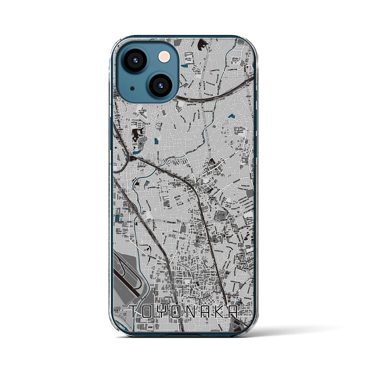 【豊中(大阪府)】地図柄iPhoneケース(クリアタイプ)