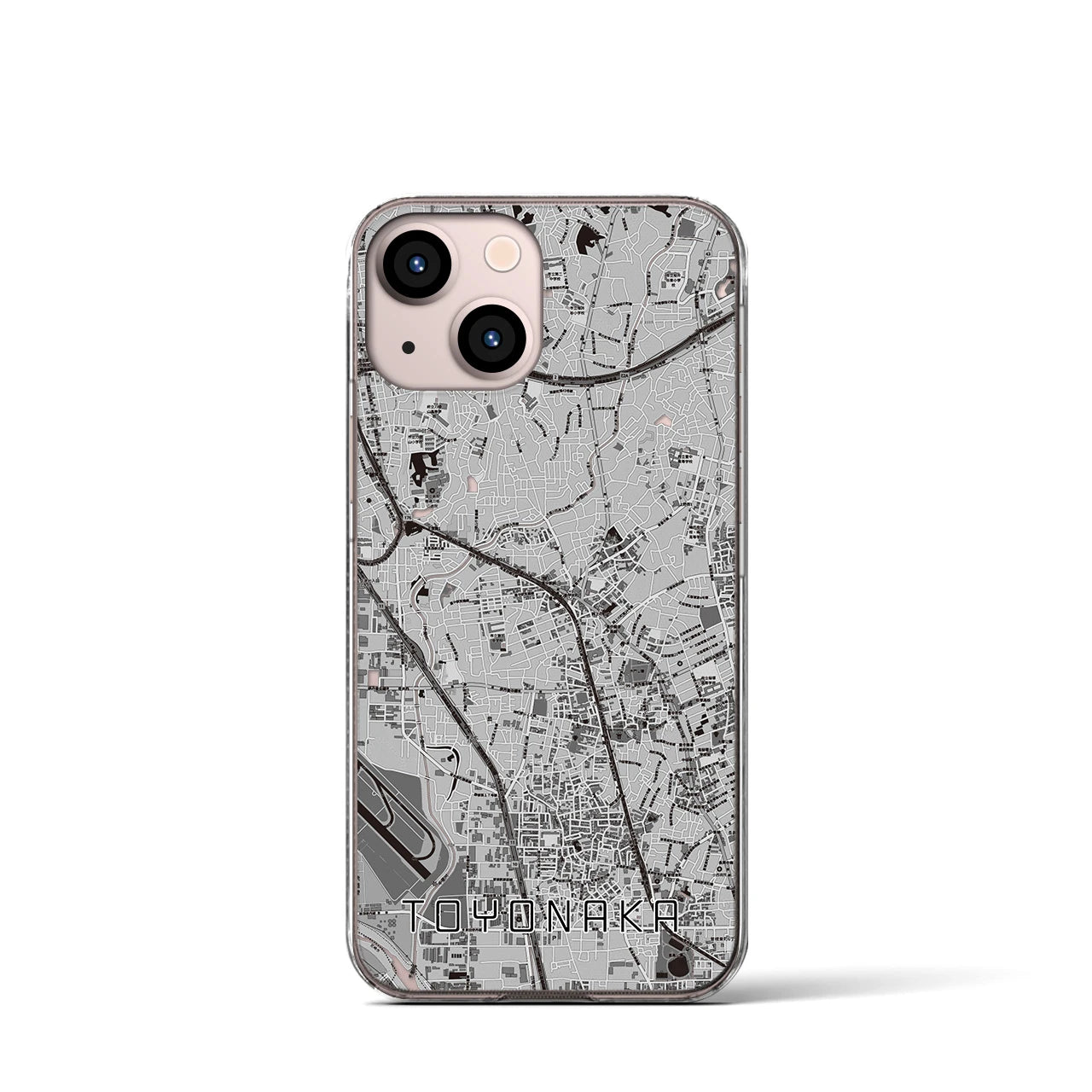 【豊中(大阪府)】地図柄iPhoneケース(クリアタイプ)