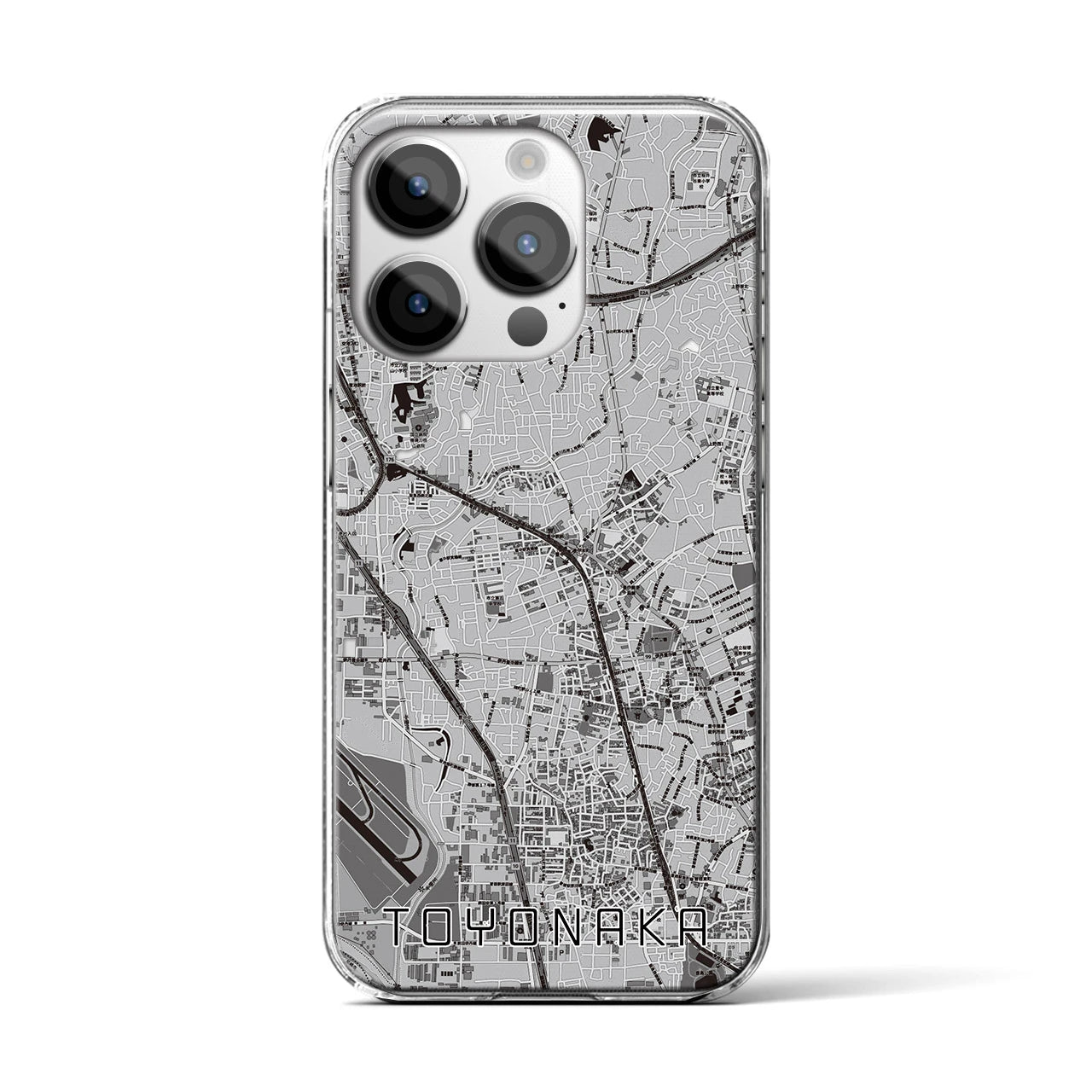 【豊中(大阪府)】地図柄iPhoneケース(クリアタイプ)