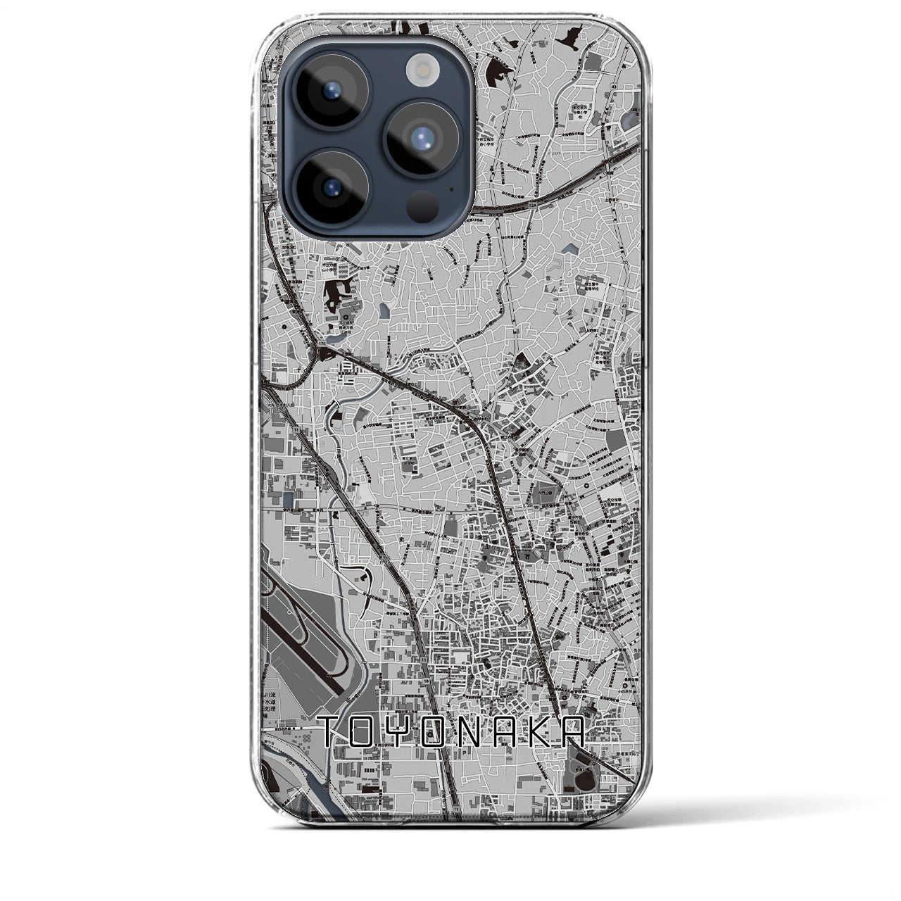 【豊中(大阪府)】地図柄iPhoneケース(クリアタイプ)