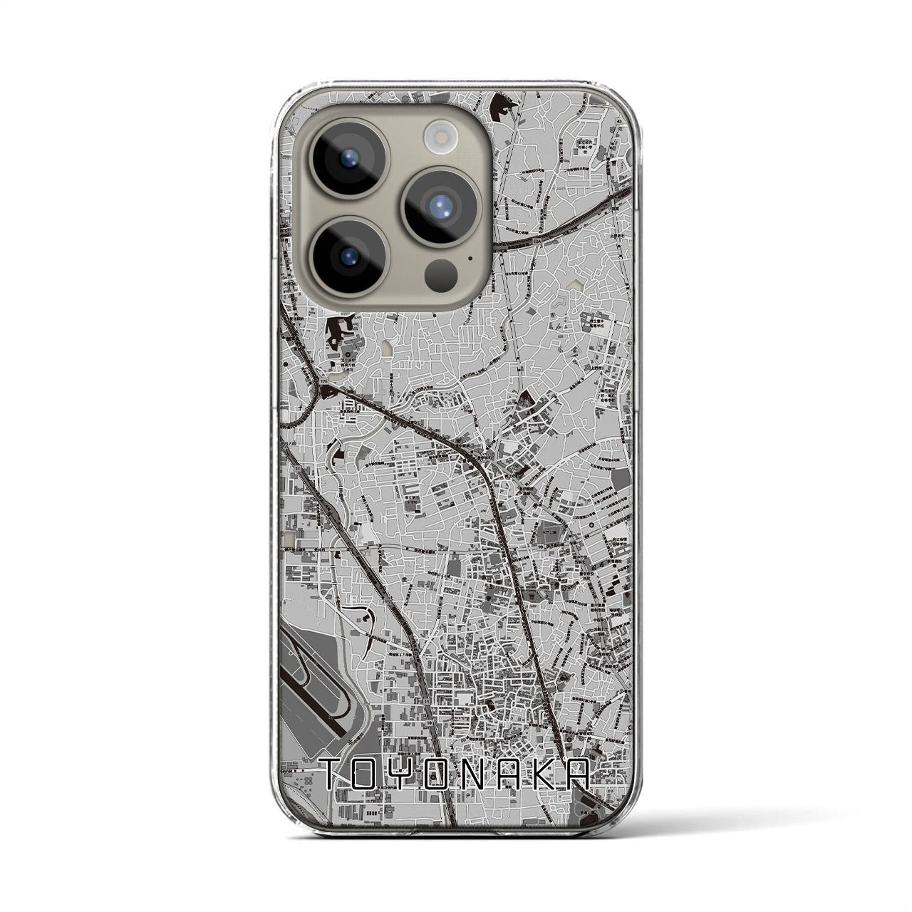 【豊中(大阪府)】地図柄iPhoneケース(クリアタイプ)