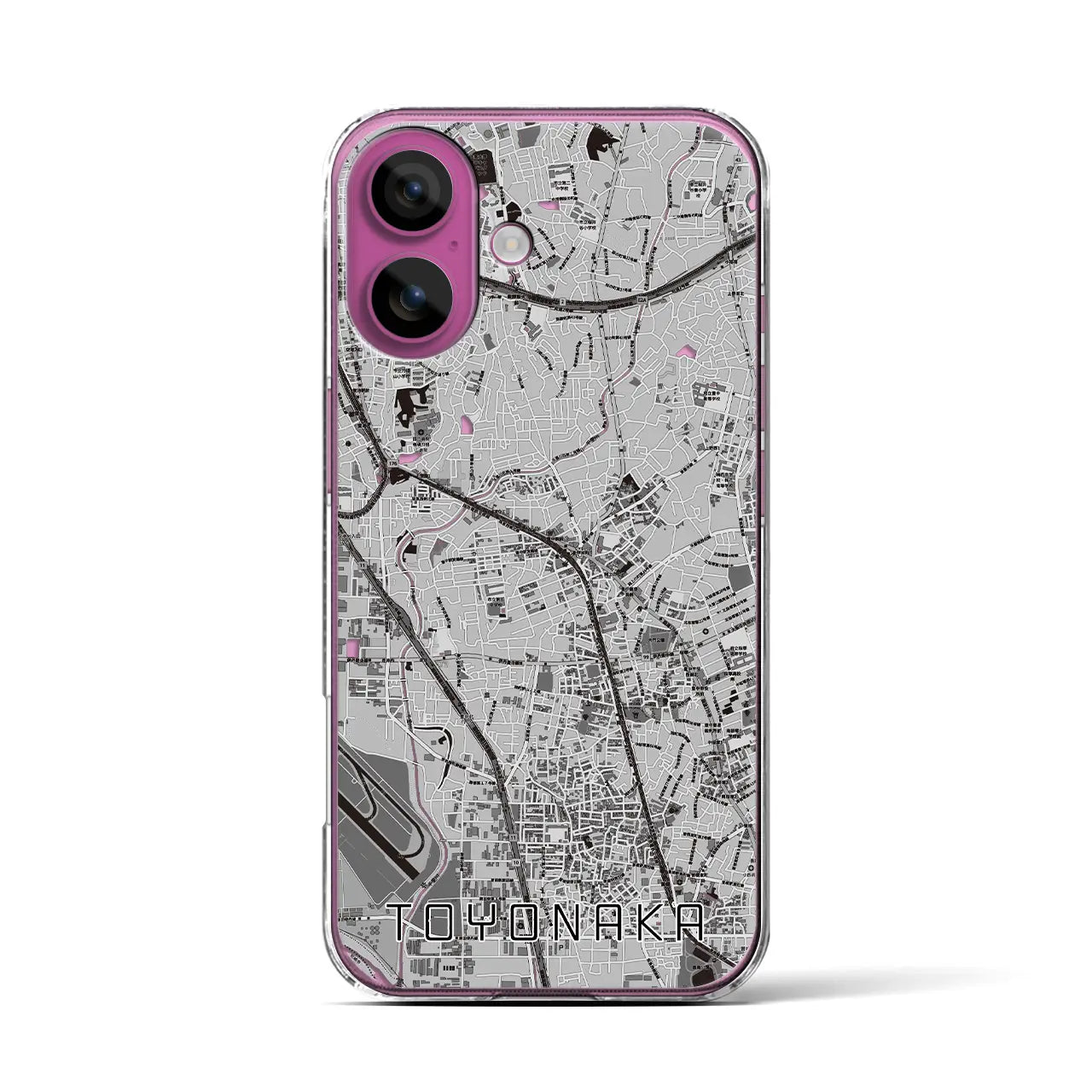 【豊中(大阪府)】地図柄iPhoneケース(クリアタイプ)