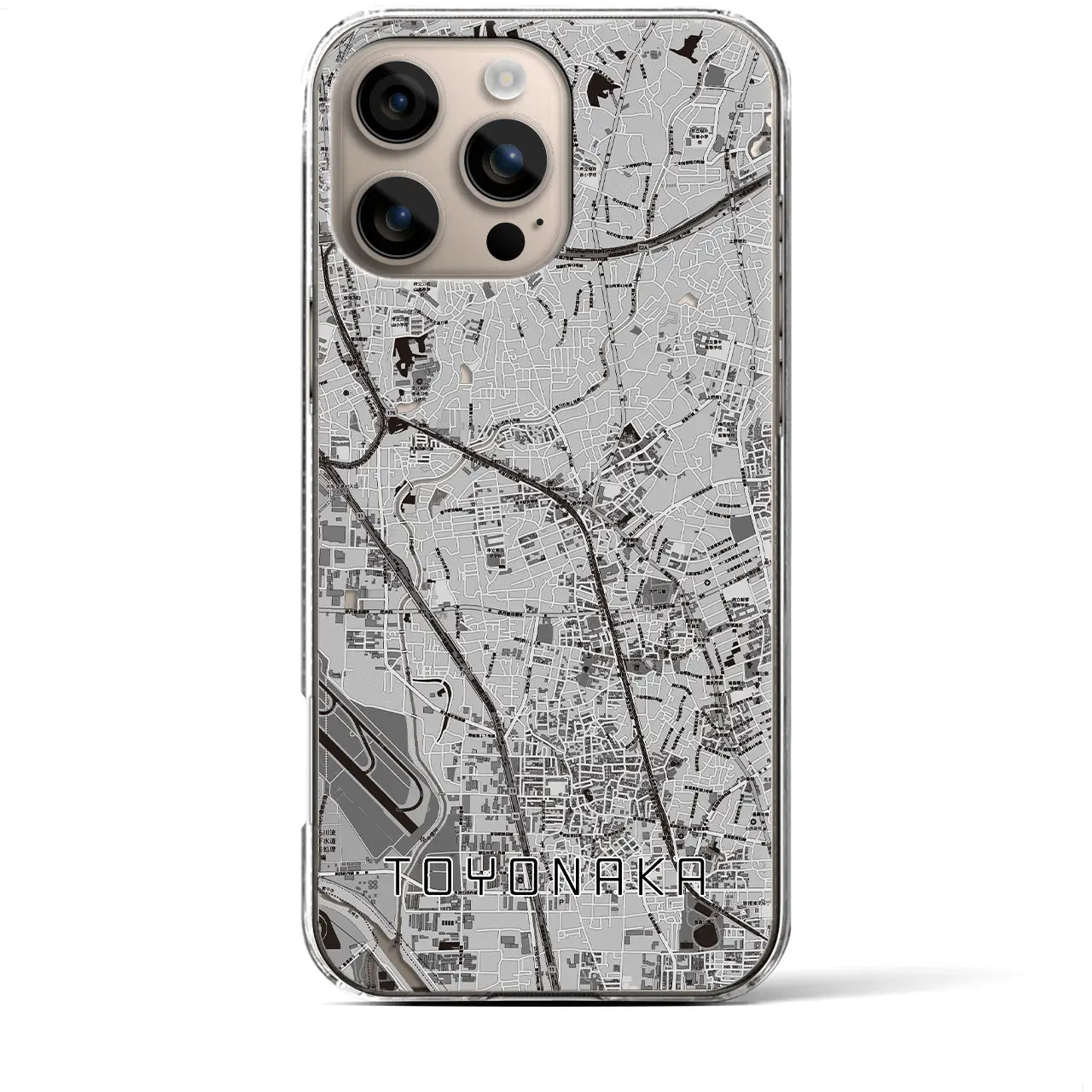 【豊中(大阪府)】地図柄iPhoneケース(クリアタイプ)