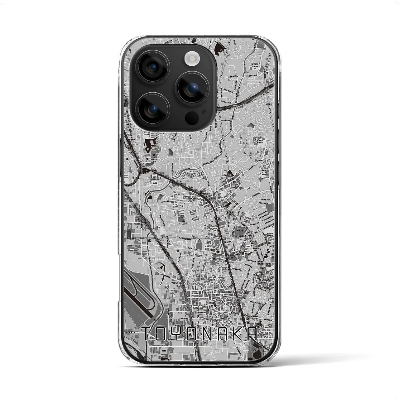 【豊中(大阪府)】地図柄iPhoneケース(クリアタイプ)
