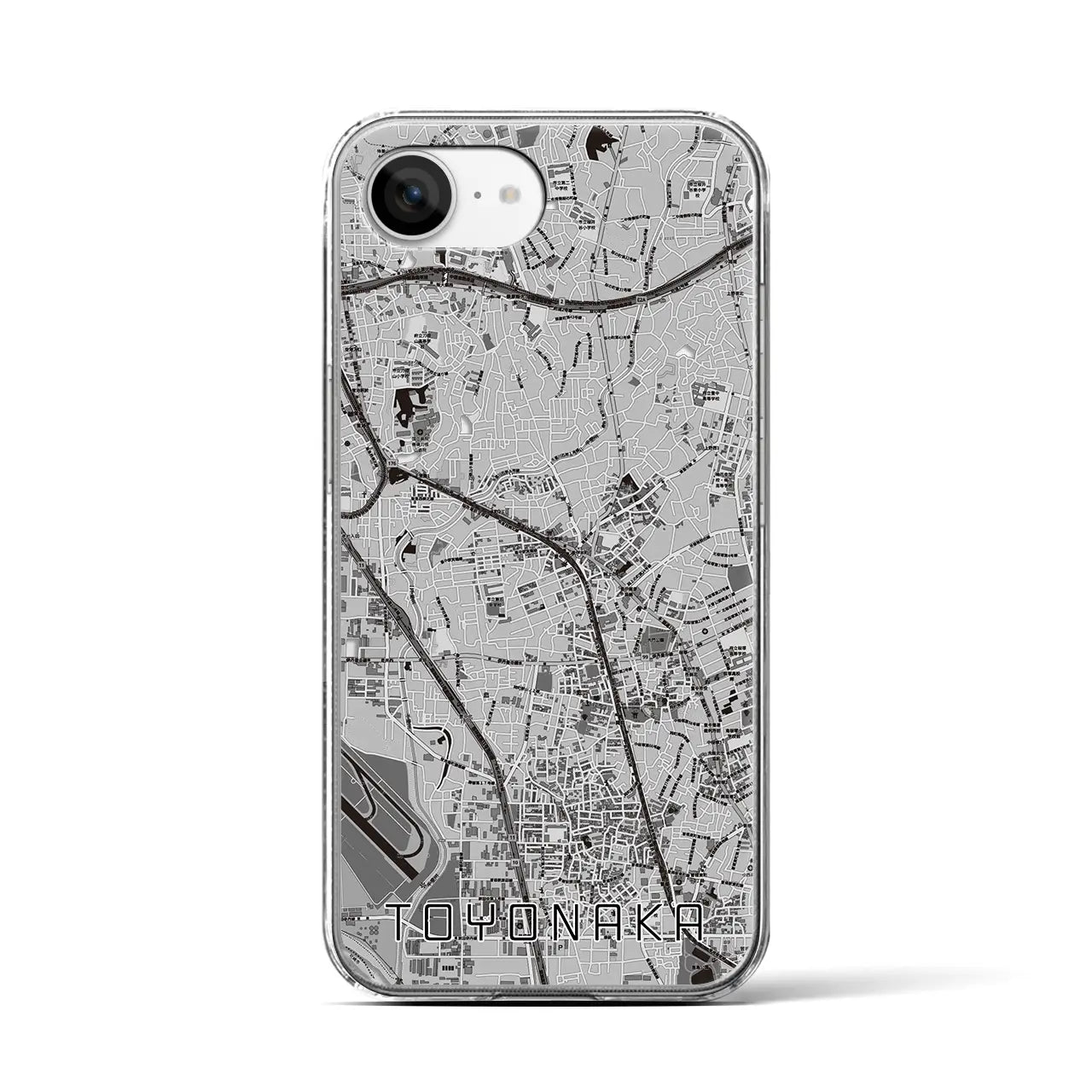 【豊中(大阪府)】地図柄iPhoneケース(クリアタイプ)