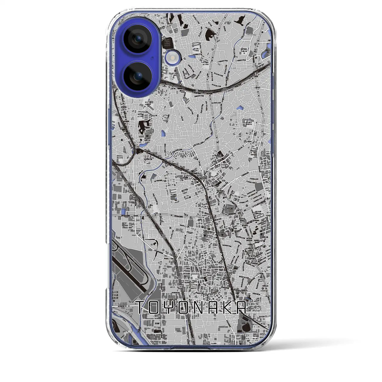 【豊中(大阪府)】地図柄iPhoneケース(クリアタイプ)