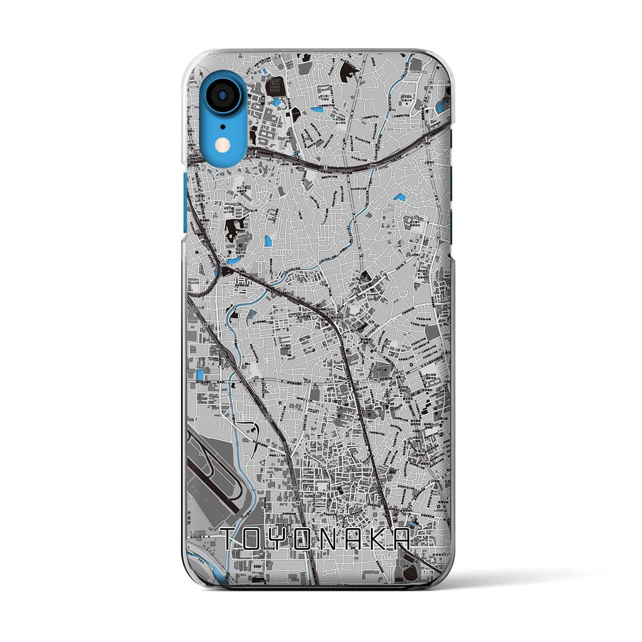 【豊中(大阪府)】地図柄iPhoneケース(クリアタイプ)