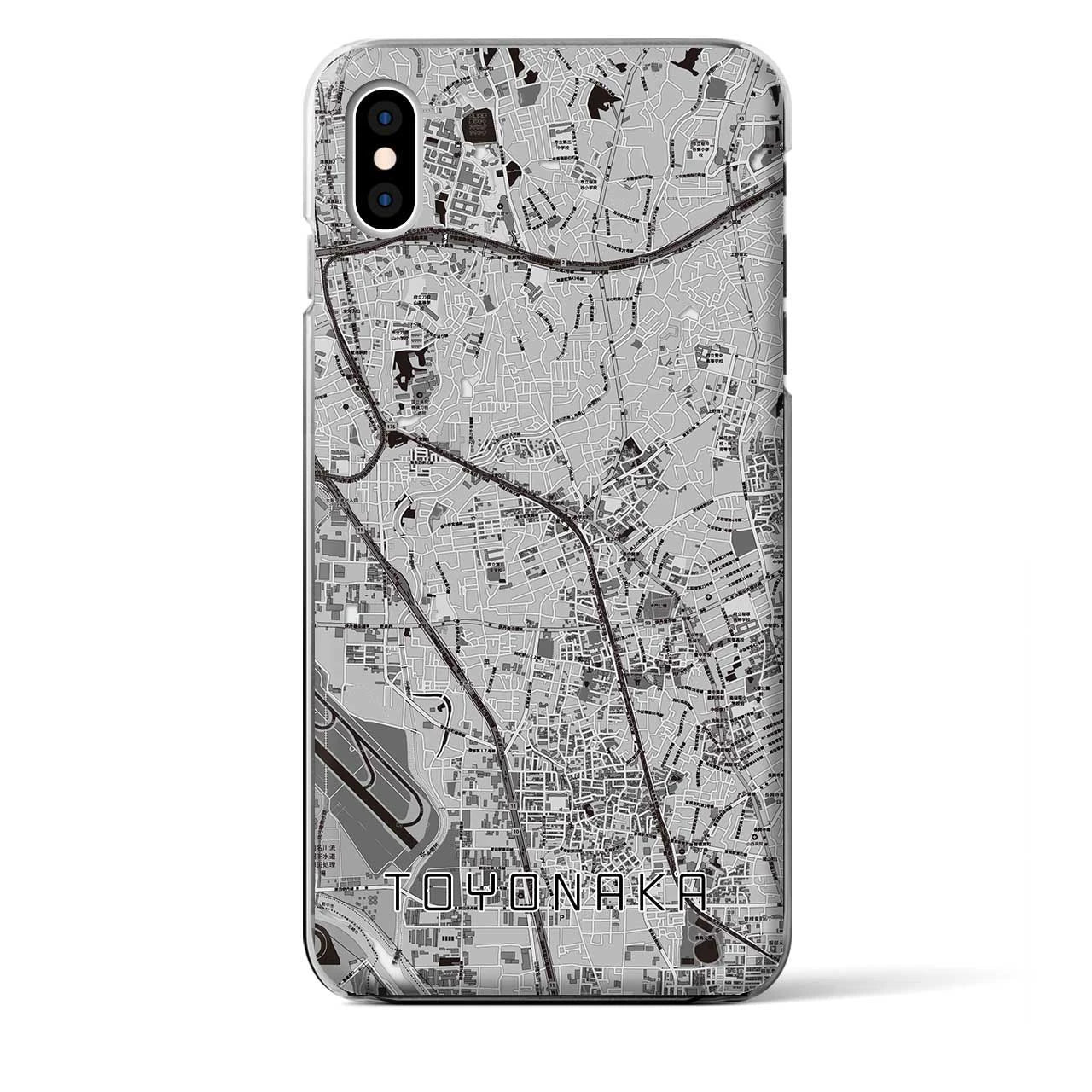 【豊中(大阪府)】地図柄iPhoneケース(クリアタイプ)