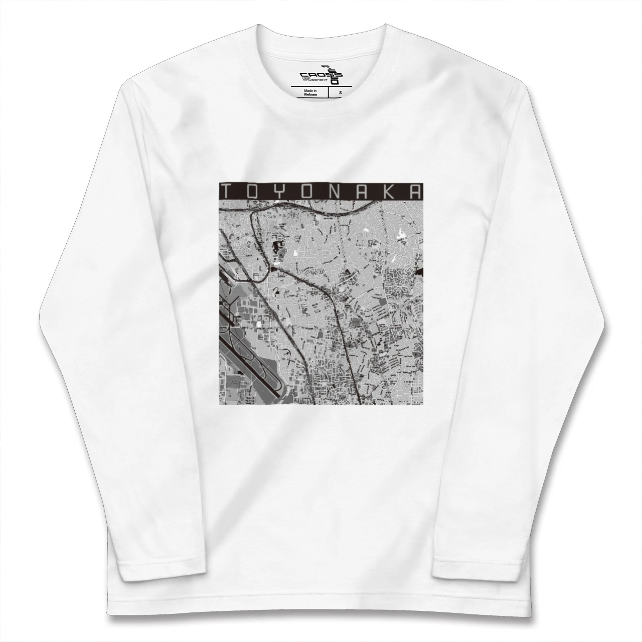 【豊中(大阪府)】地図柄ロングスリーブTシャツ