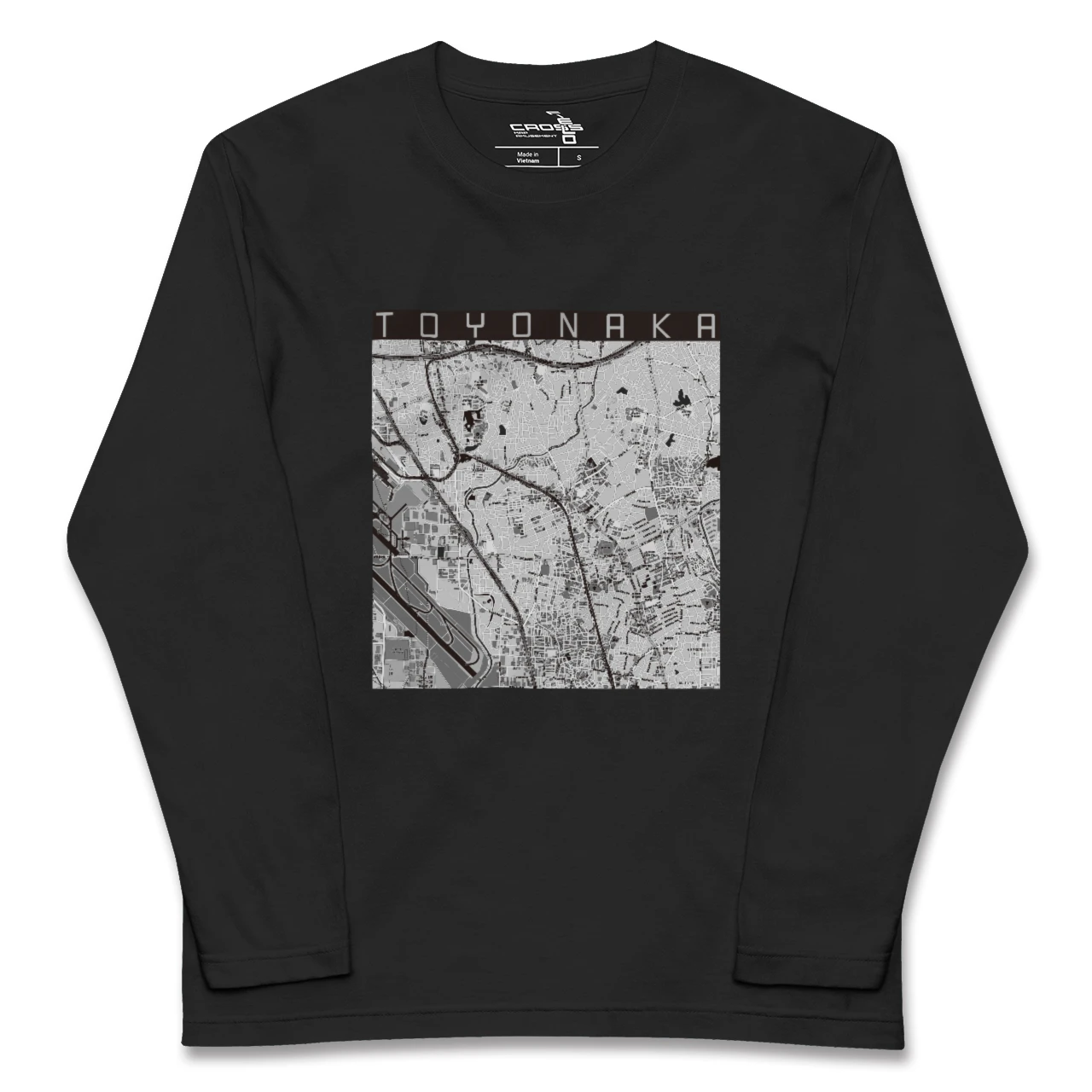 【豊中(大阪府)】地図柄ロングスリーブTシャツ