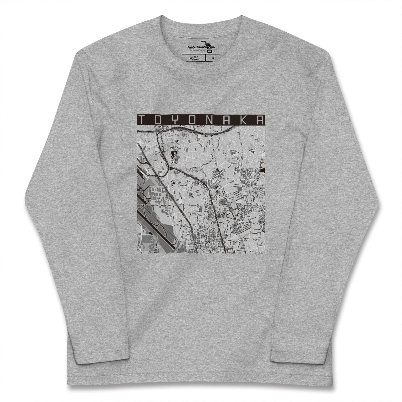 【豊中(大阪府)】地図柄ロングスリーブTシャツ