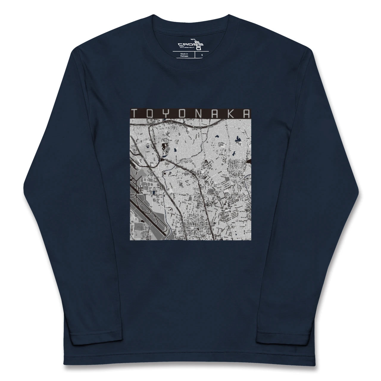 【豊中(大阪府)】地図柄ロングスリーブTシャツ