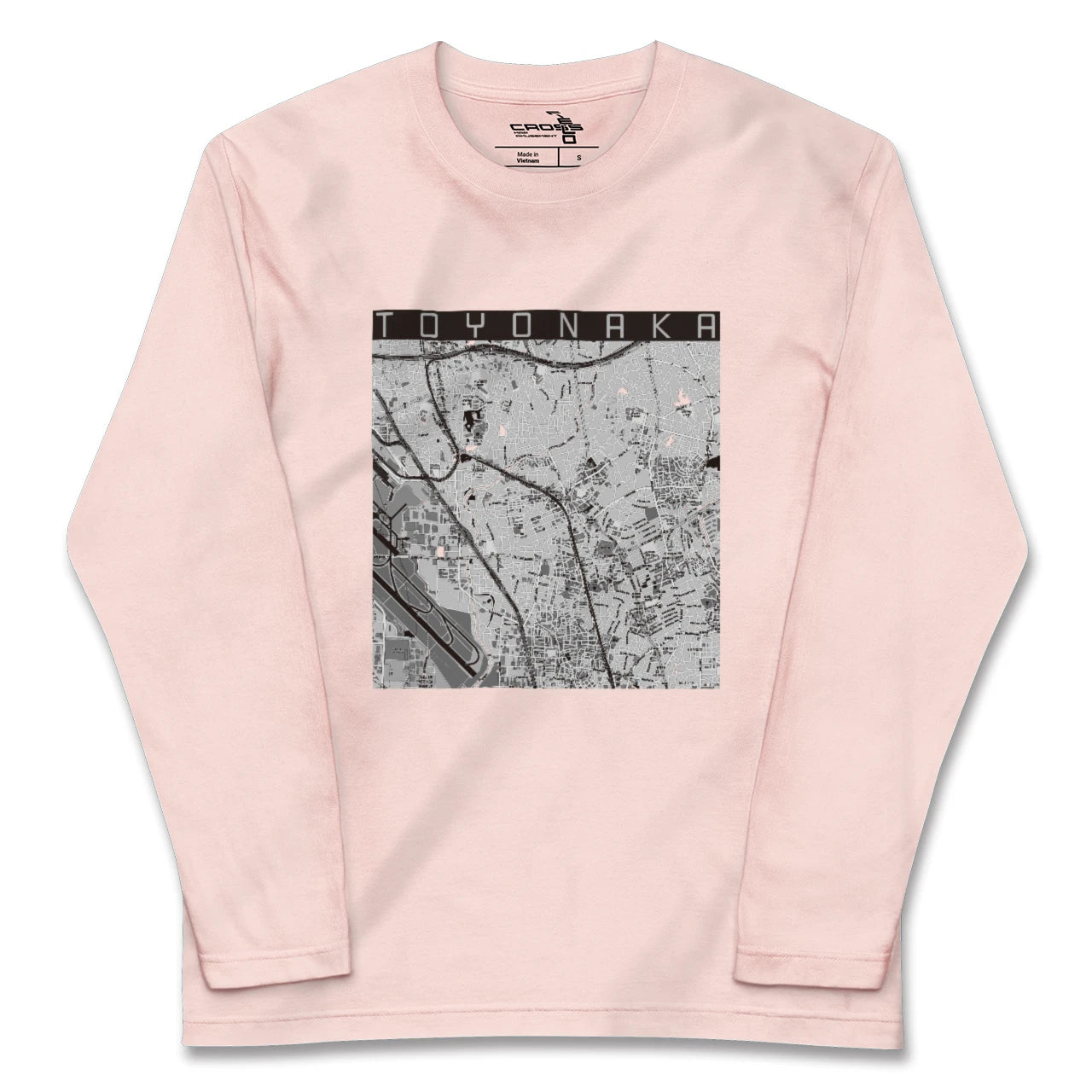 【豊中(大阪府)】地図柄ロングスリーブTシャツ