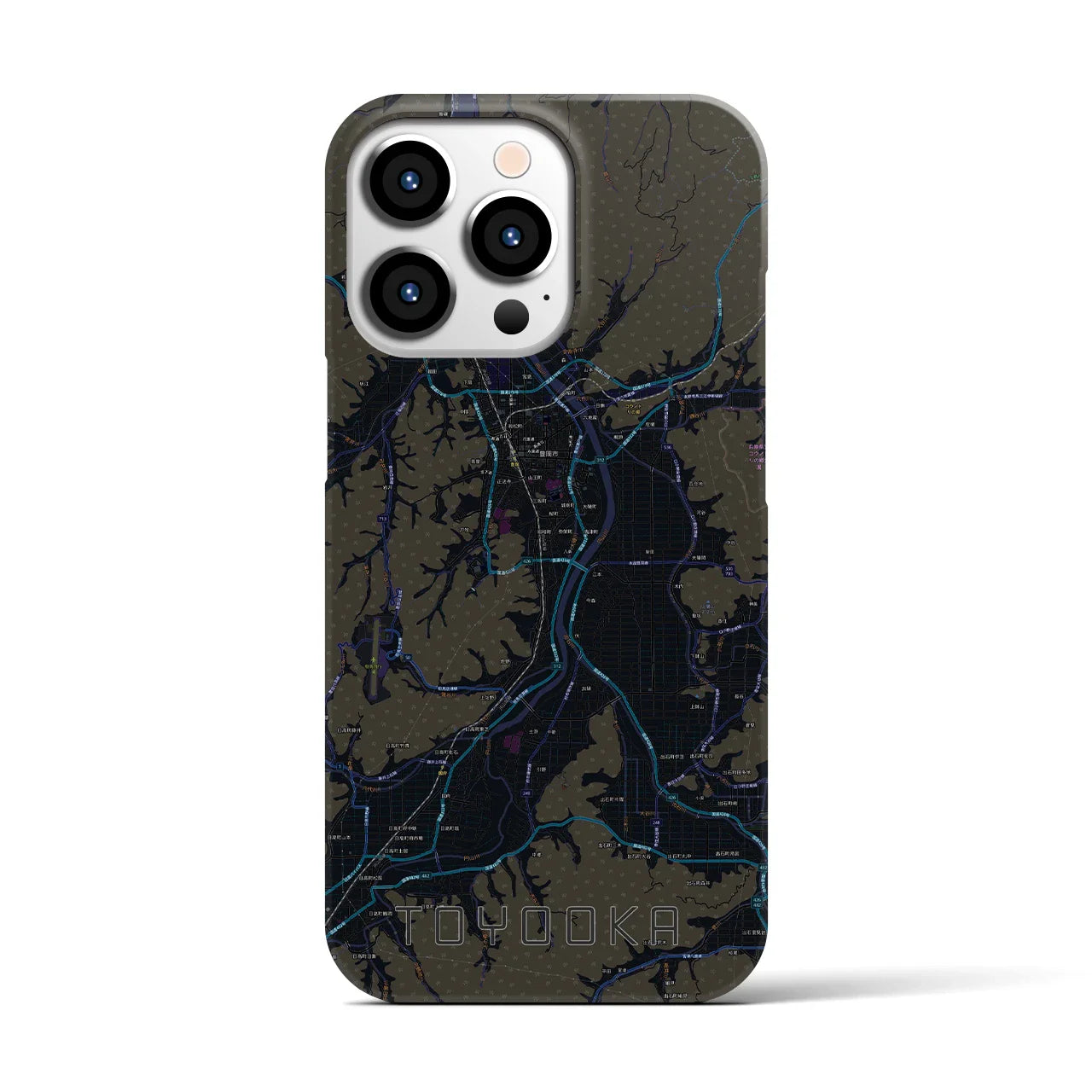 【豊岡(兵庫県)】地図柄iPhoneケース(バックカバータイプ)