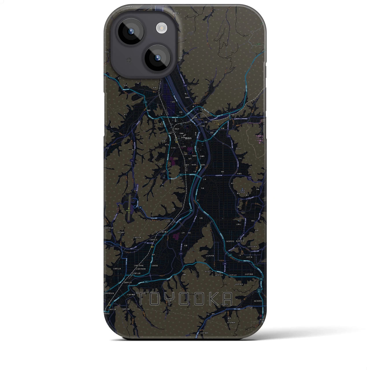 【豊岡(兵庫県)】地図柄iPhoneケース(バックカバータイプ)