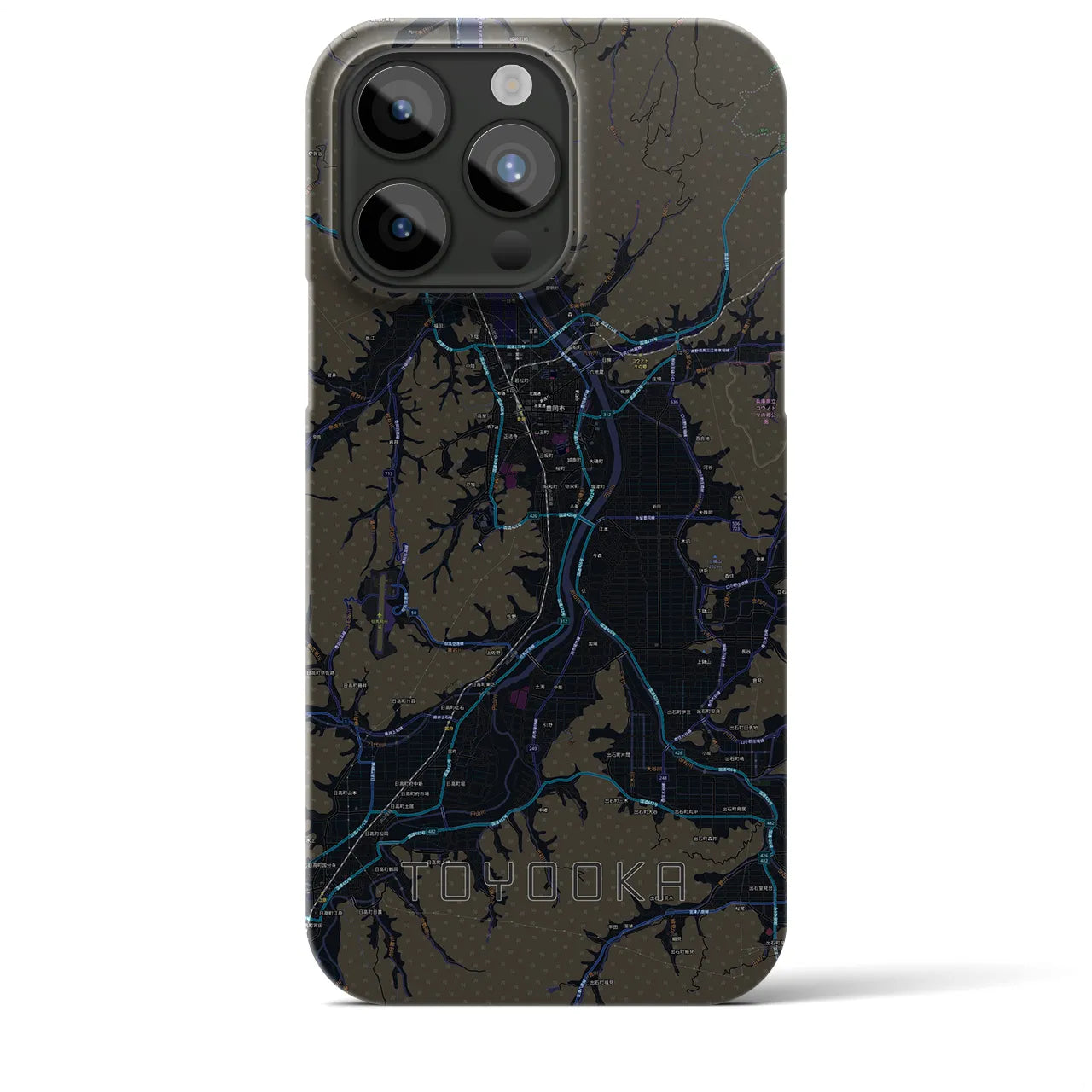 【豊岡(兵庫県)】地図柄iPhoneケース(バックカバータイプ)