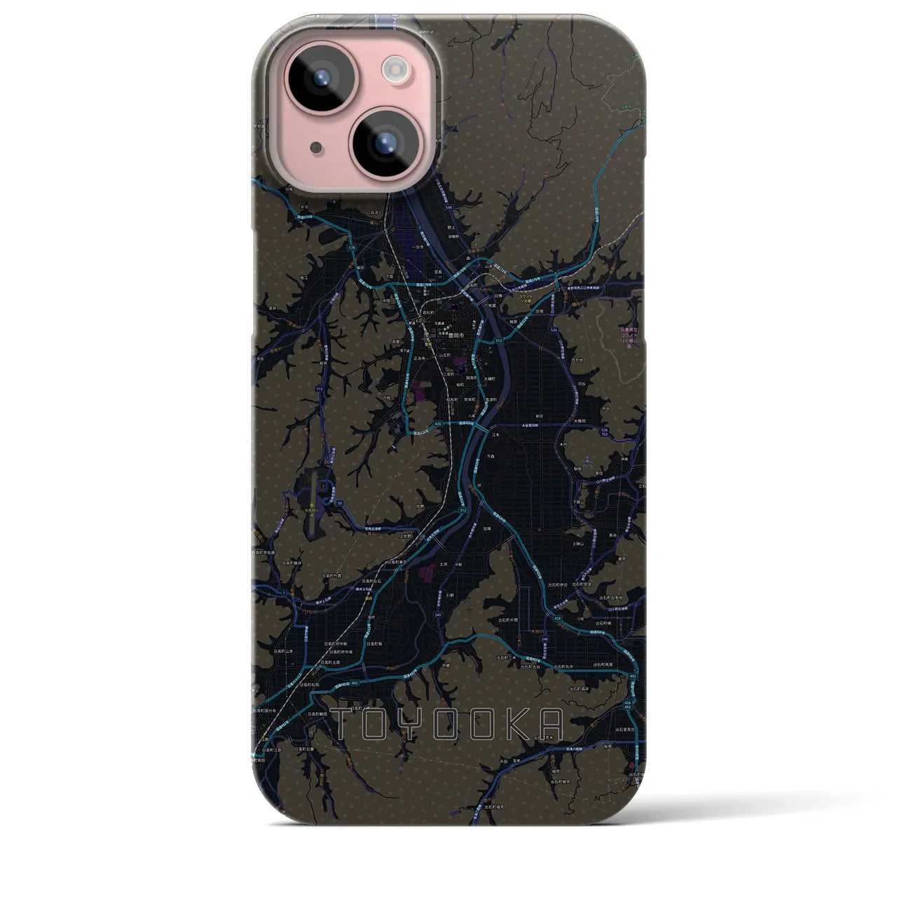【豊岡(兵庫県)】地図柄iPhoneケース(バックカバータイプ)