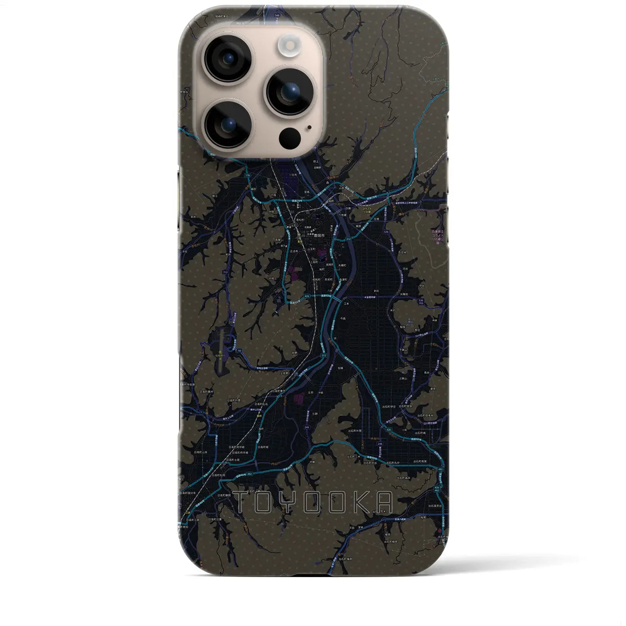 【豊岡(兵庫県)】地図柄iPhoneケース(バックカバータイプ)