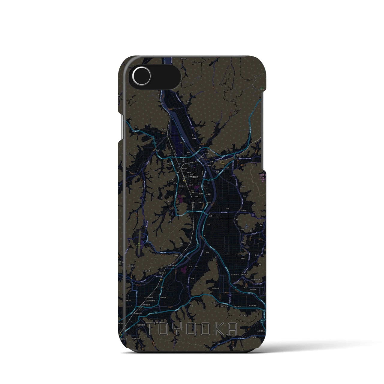 【豊岡(兵庫県)】地図柄iPhoneケース(バックカバータイプ)