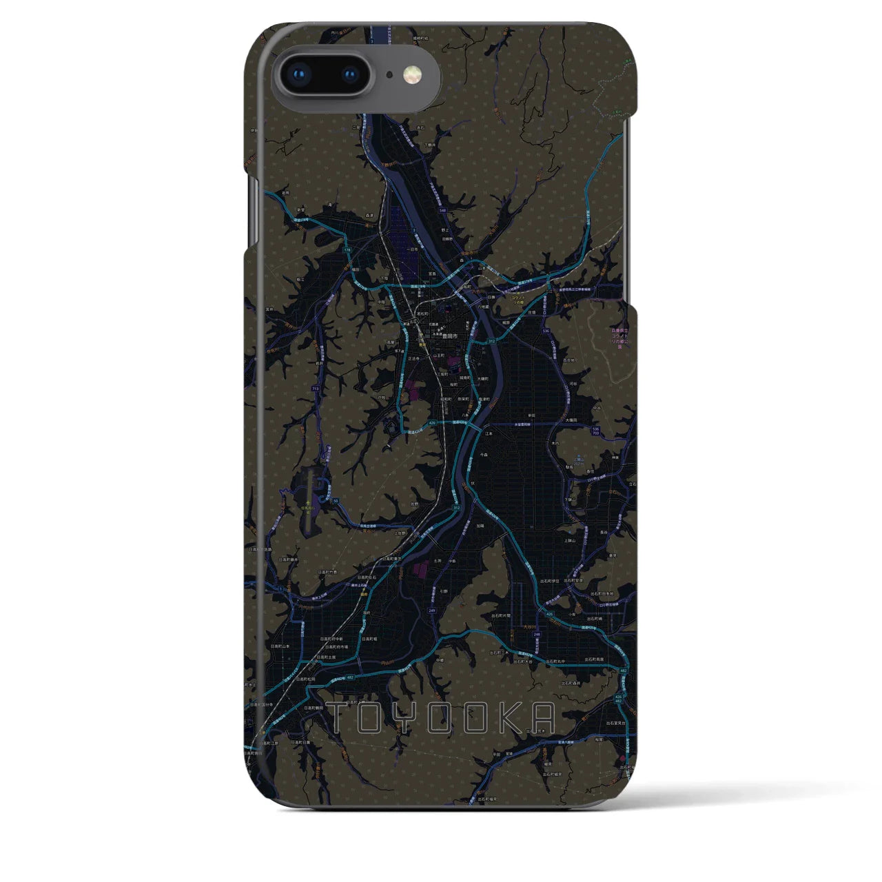 【豊岡(兵庫県)】地図柄iPhoneケース(バックカバータイプ)