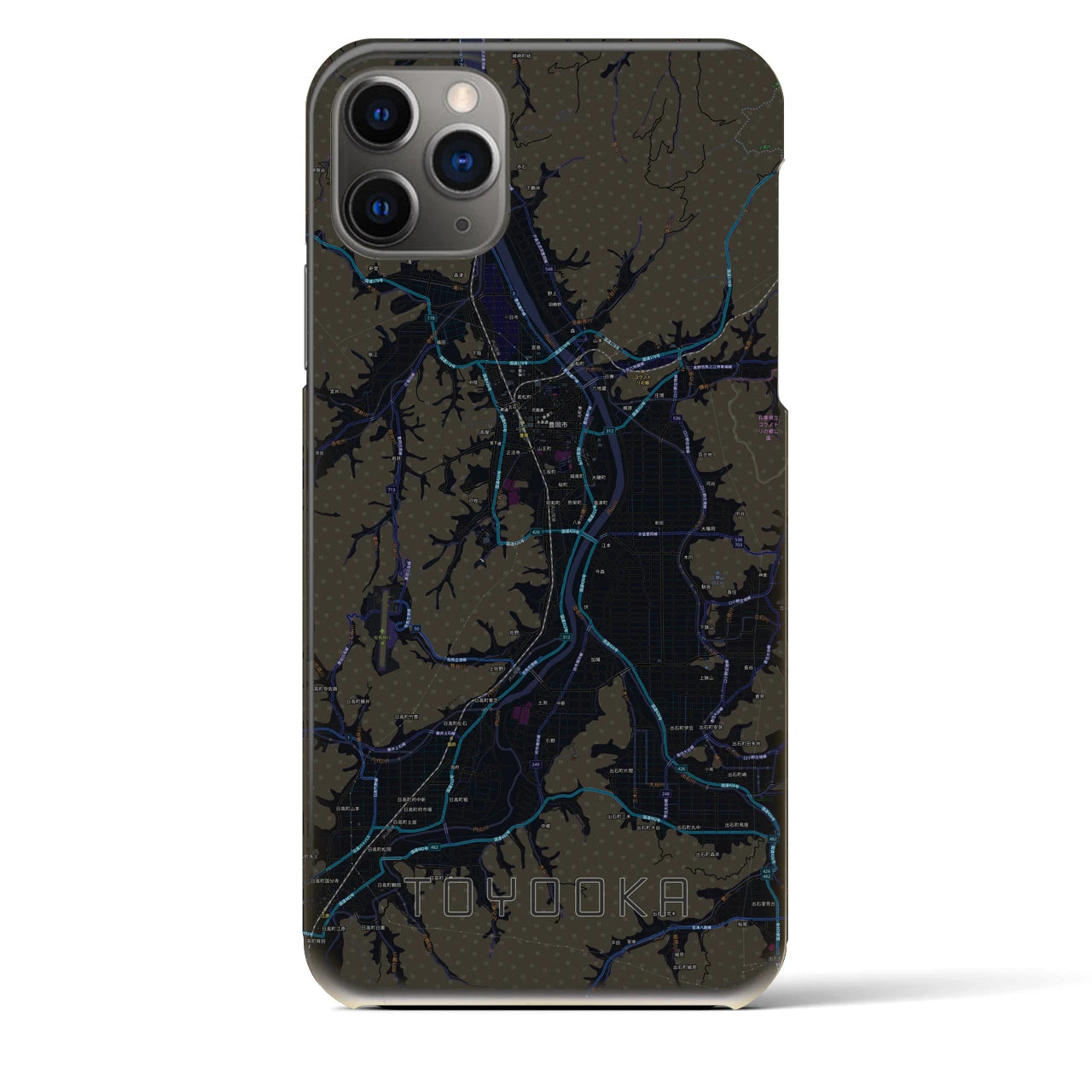 【豊岡(兵庫県)】地図柄iPhoneケース(バックカバータイプ)