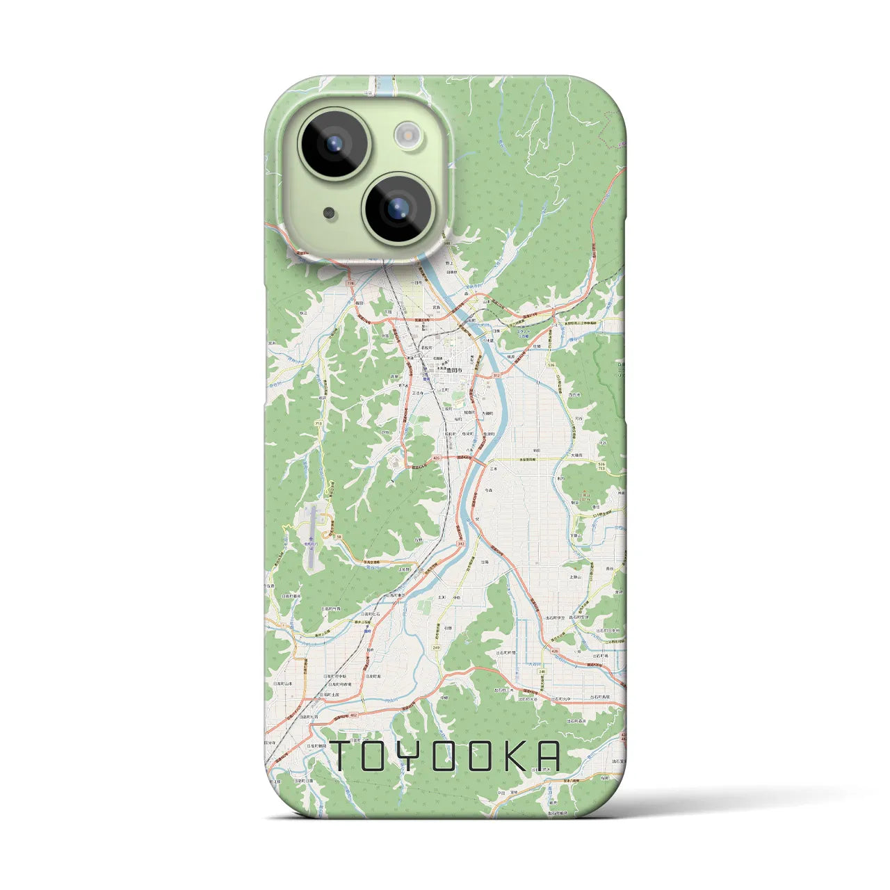 【豊岡(兵庫県)】地図柄iPhoneケース(バックカバータイプ)