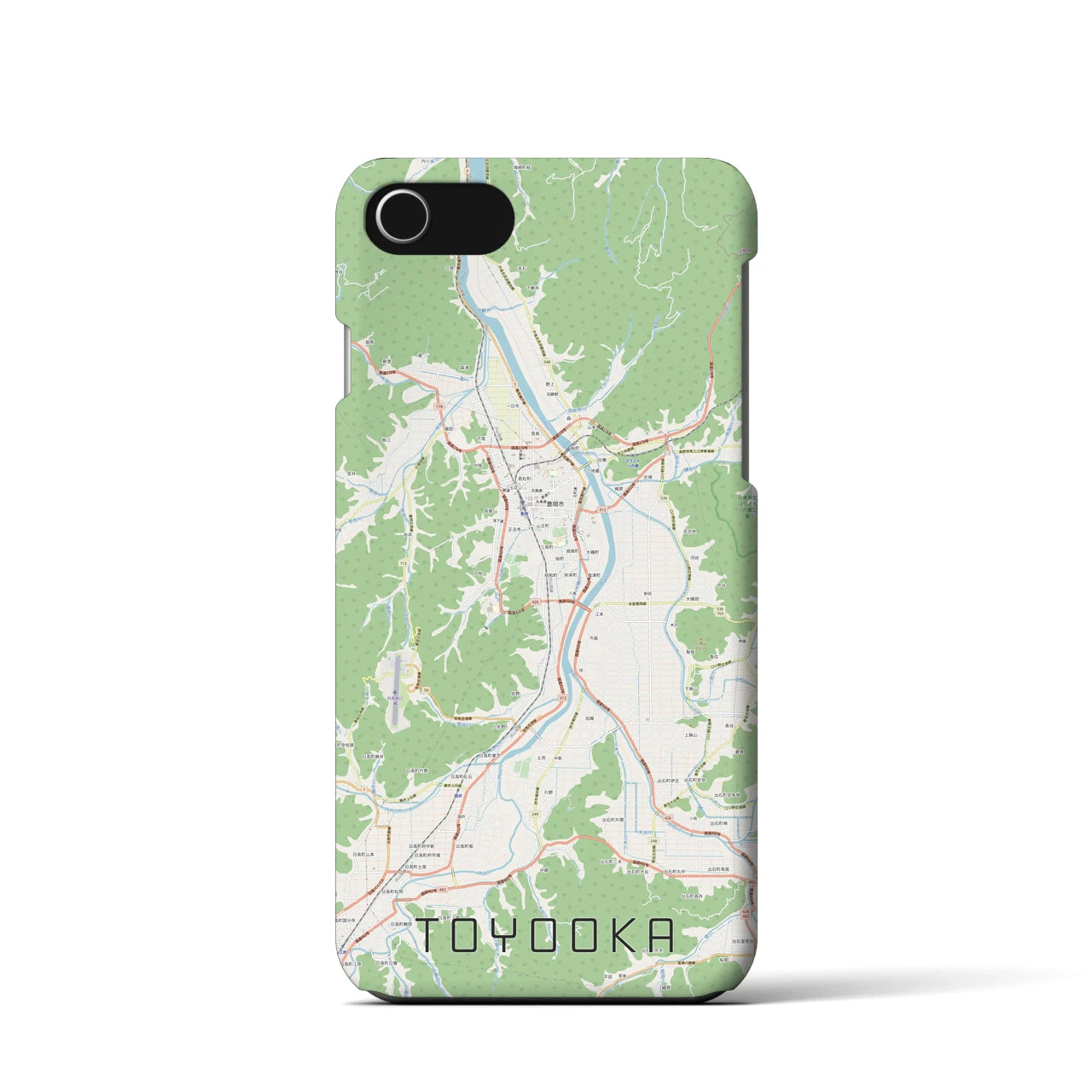 【豊岡(兵庫県)】地図柄iPhoneケース(バックカバータイプ)