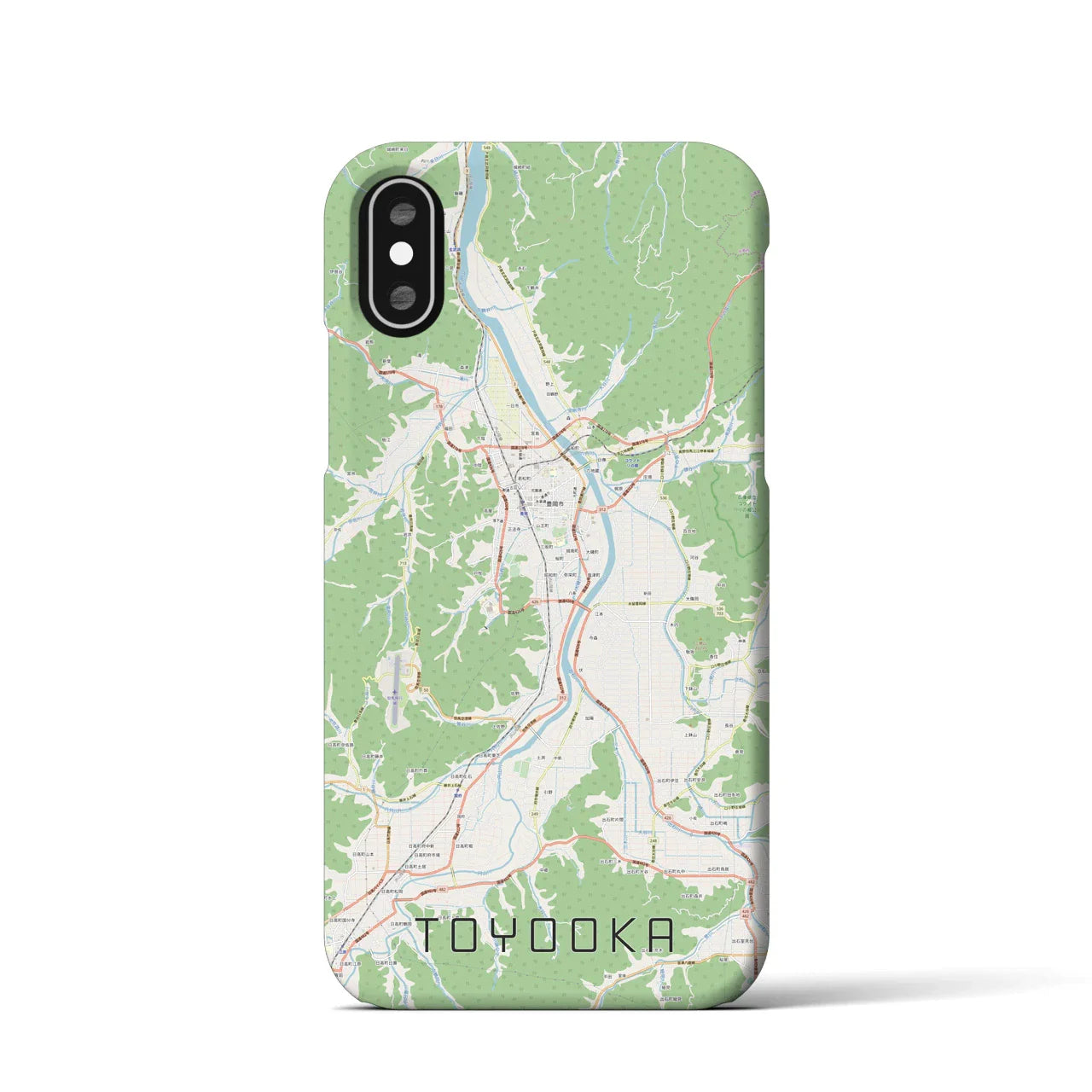 【豊岡(兵庫県)】地図柄iPhoneケース(バックカバータイプ)