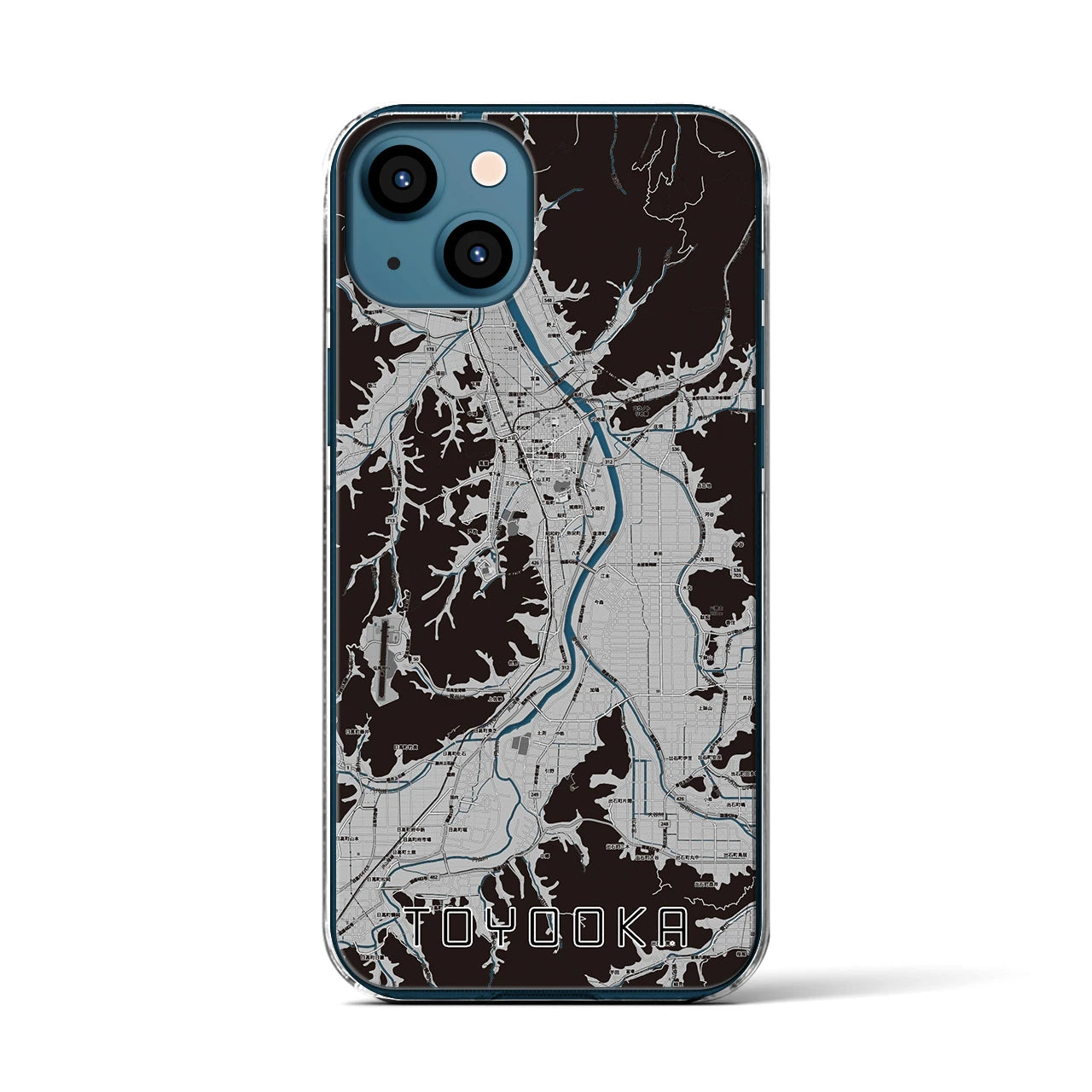 【豊岡(兵庫県)】地図柄iPhoneケース(クリアタイプ)