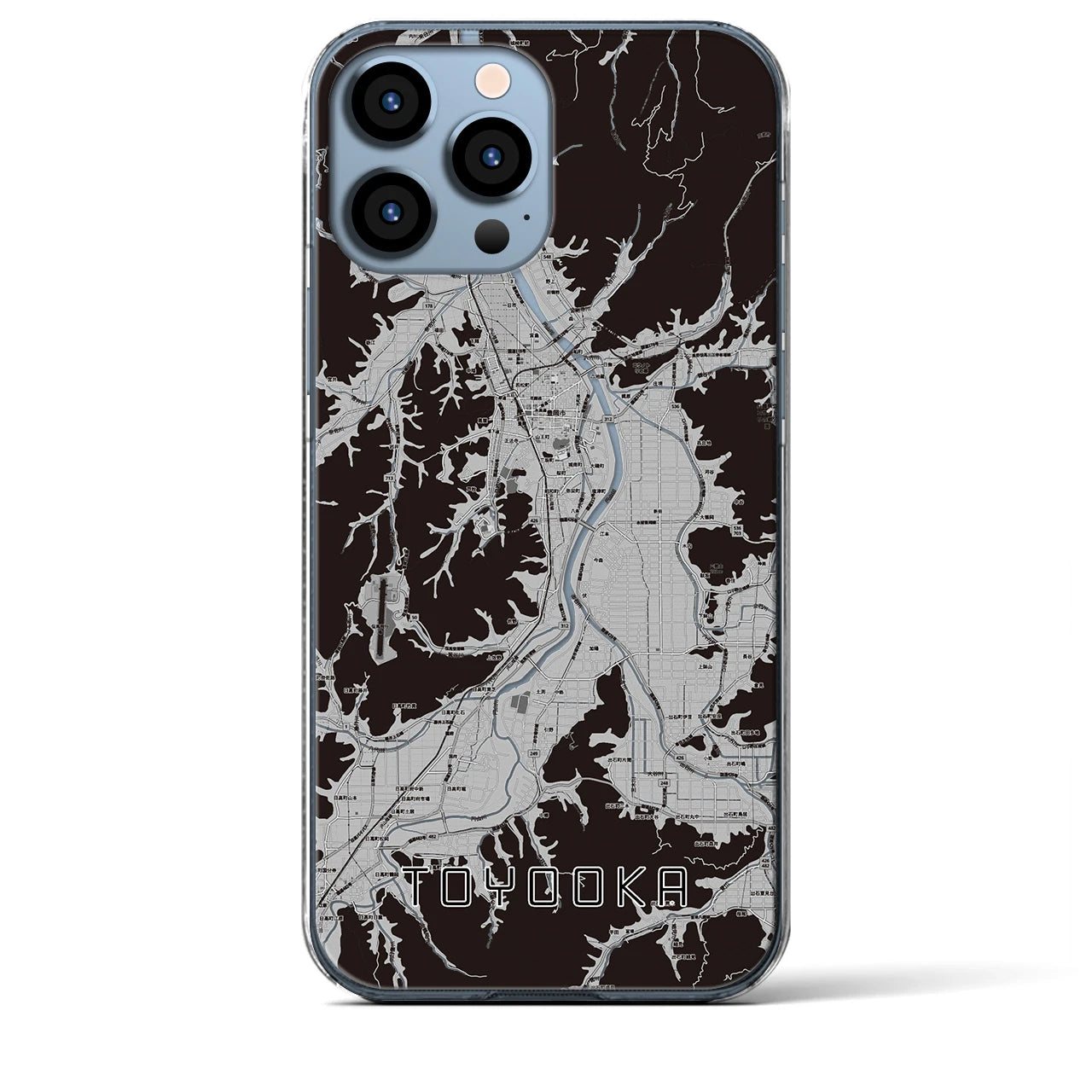 【豊岡(兵庫県)】地図柄iPhoneケース(クリアタイプ)