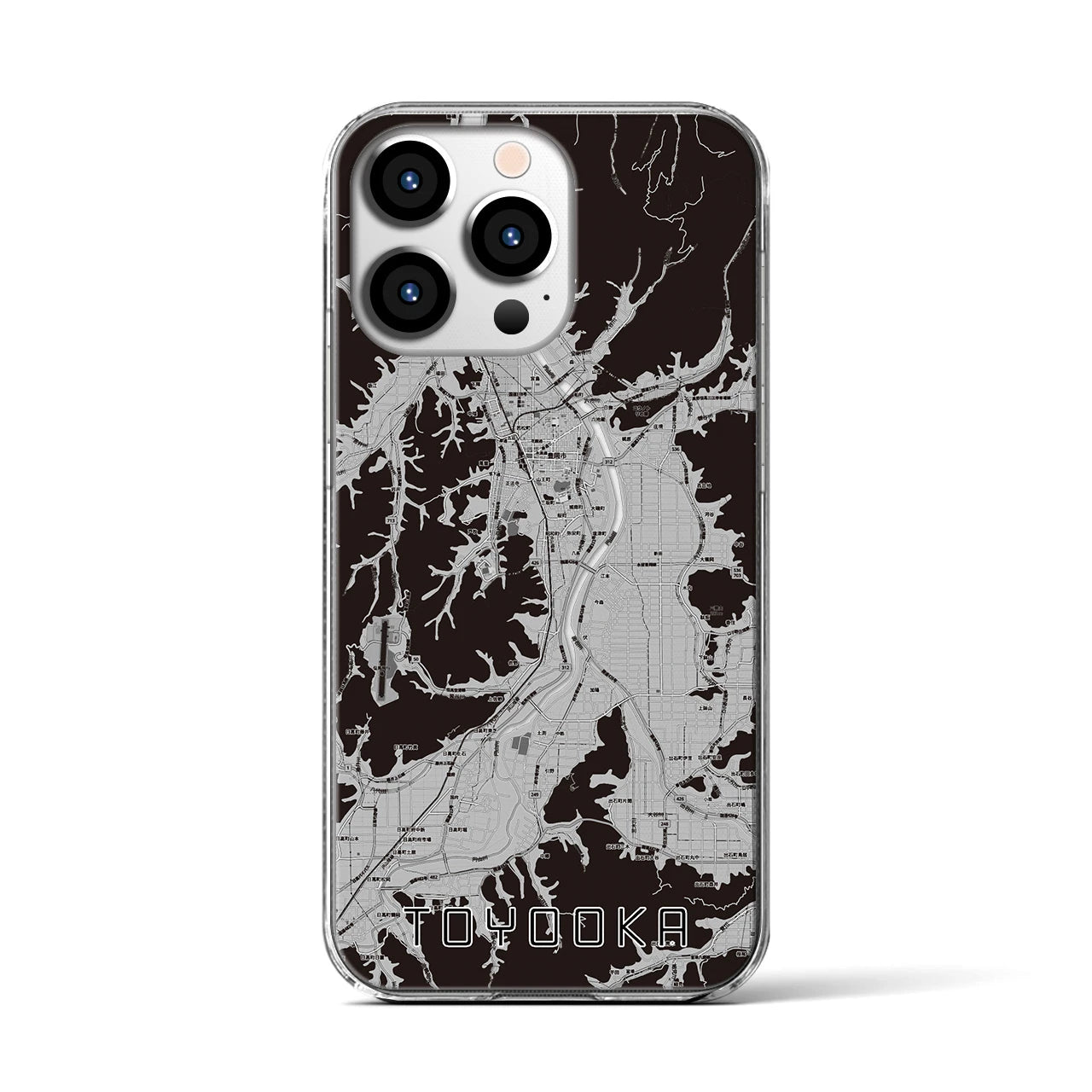 【豊岡(兵庫県)】地図柄iPhoneケース(クリアタイプ)