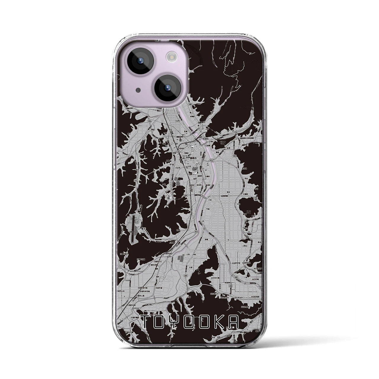 【豊岡(兵庫県)】地図柄iPhoneケース(クリアタイプ)