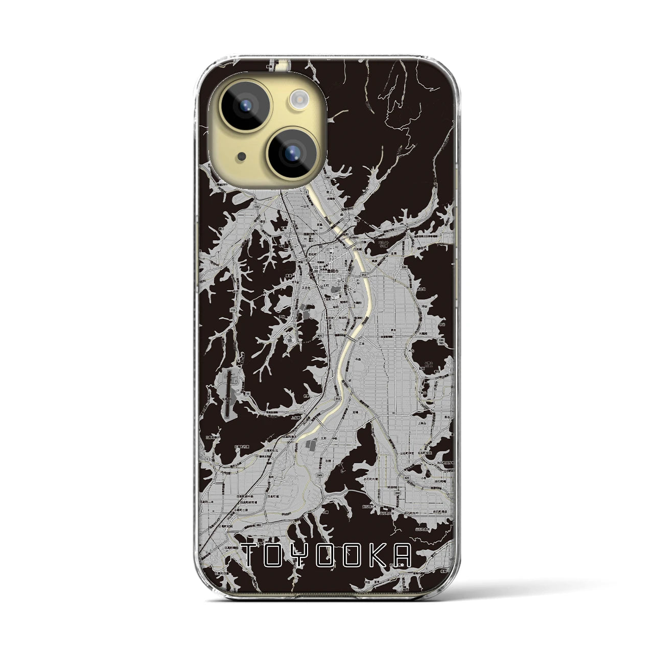 【豊岡(兵庫県)】地図柄iPhoneケース(クリアタイプ)