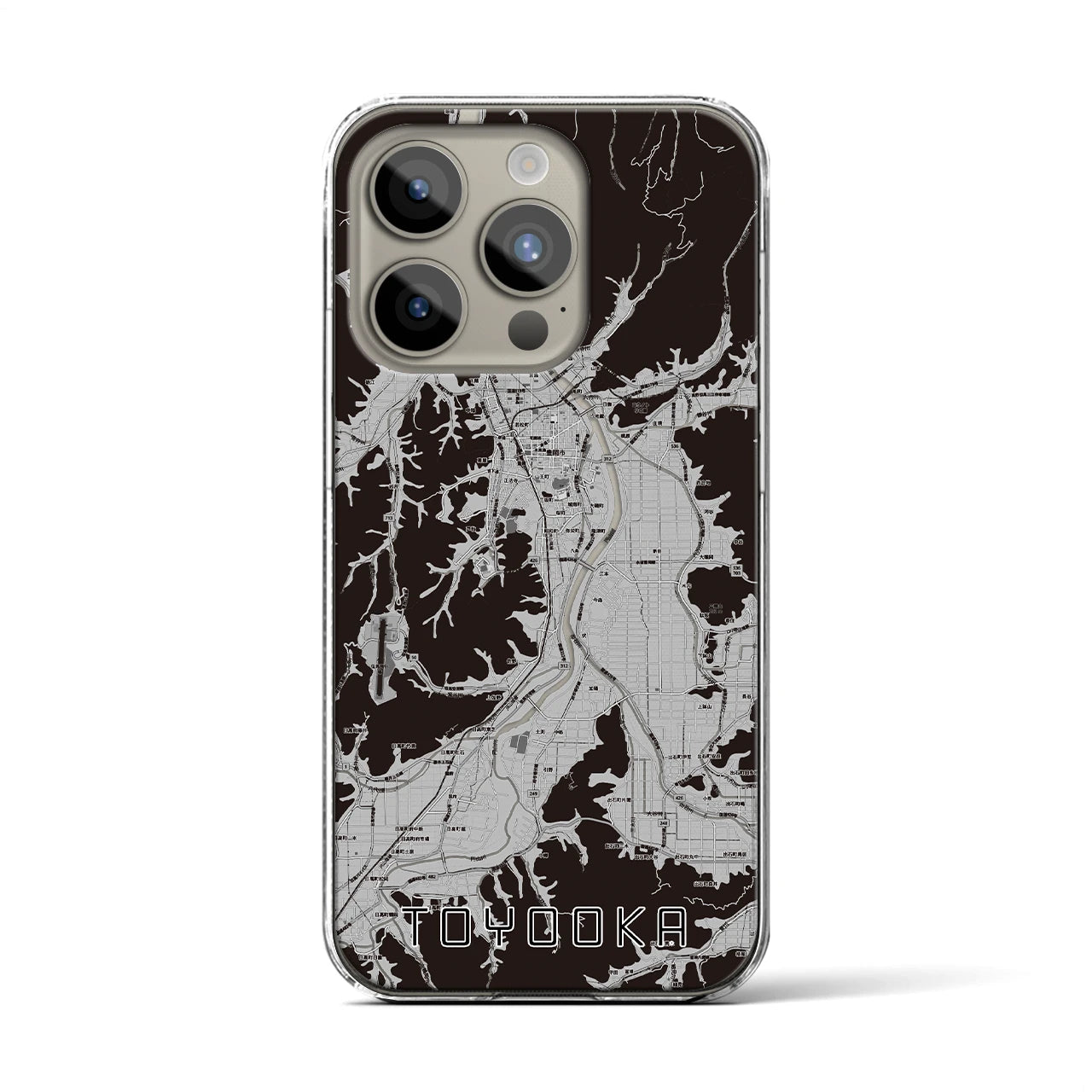 【豊岡(兵庫県)】地図柄iPhoneケース(クリアタイプ)