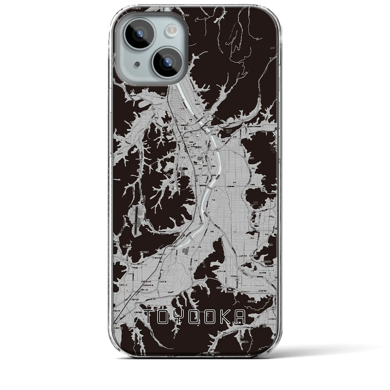 【豊岡(兵庫県)】地図柄iPhoneケース(クリアタイプ)