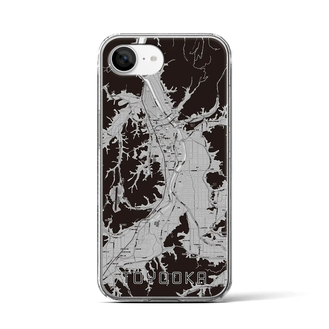 【豊岡(兵庫県)】地図柄iPhoneケース(クリアタイプ)