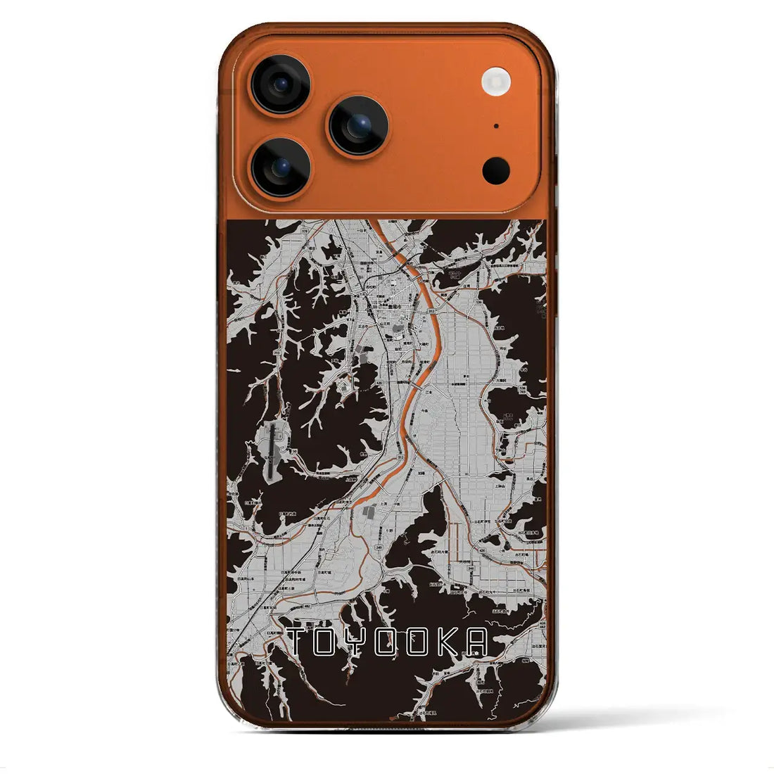 【豊岡(兵庫県)】地図柄iPhoneケース(クリアタイプ)