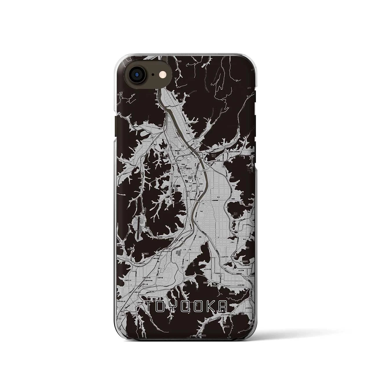 【豊岡(兵庫県)】地図柄iPhoneケース(クリアタイプ)