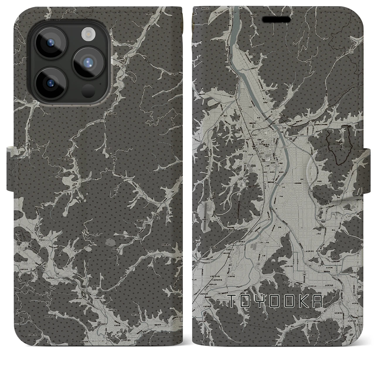 【豊岡(兵庫県)】地図柄iPhoneケース(手帳タイプ)