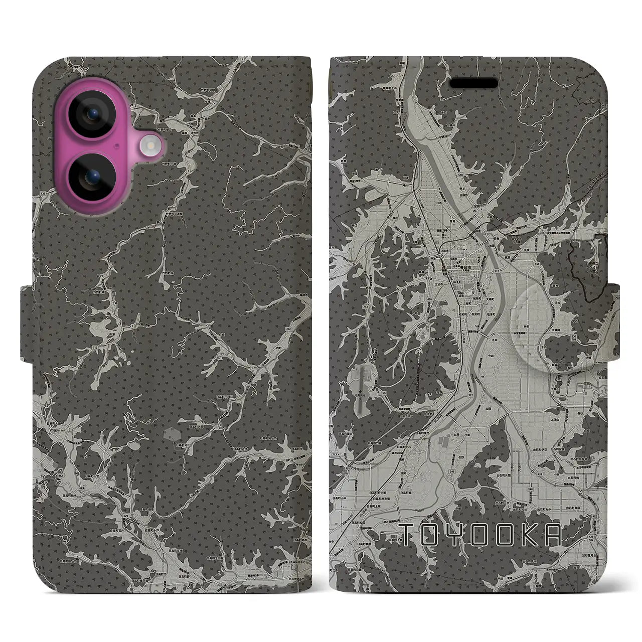 【豊岡(兵庫県)】地図柄iPhoneケース(手帳タイプ)