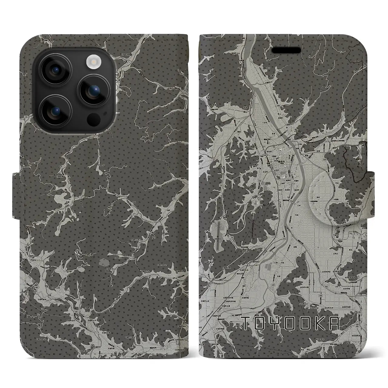 【豊岡(兵庫県)】地図柄iPhoneケース(手帳タイプ)