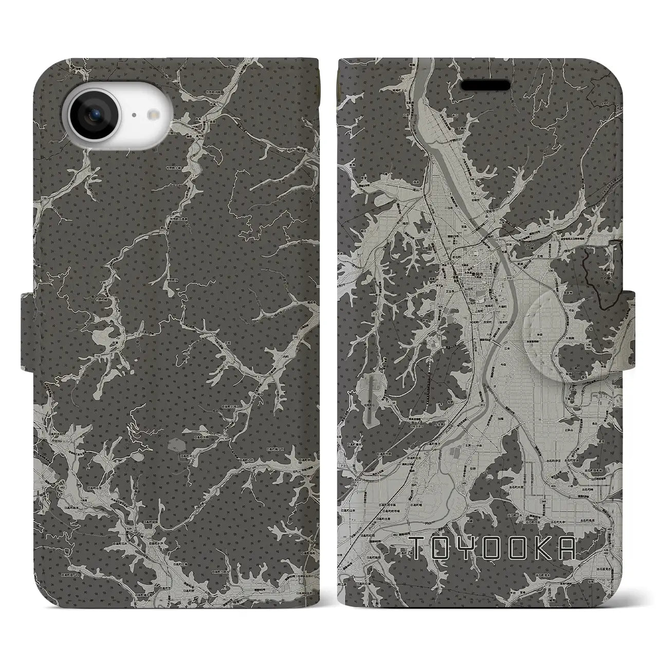 【豊岡(兵庫県)】地図柄iPhoneケース(手帳タイプ)