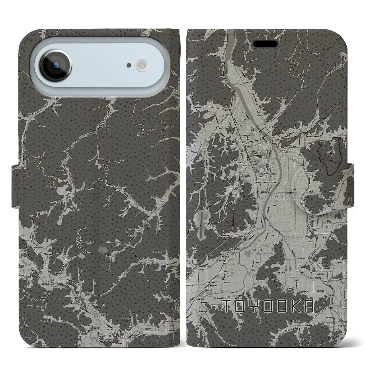 【豊岡(兵庫県)】地図柄iPhoneケース(手帳タイプ)