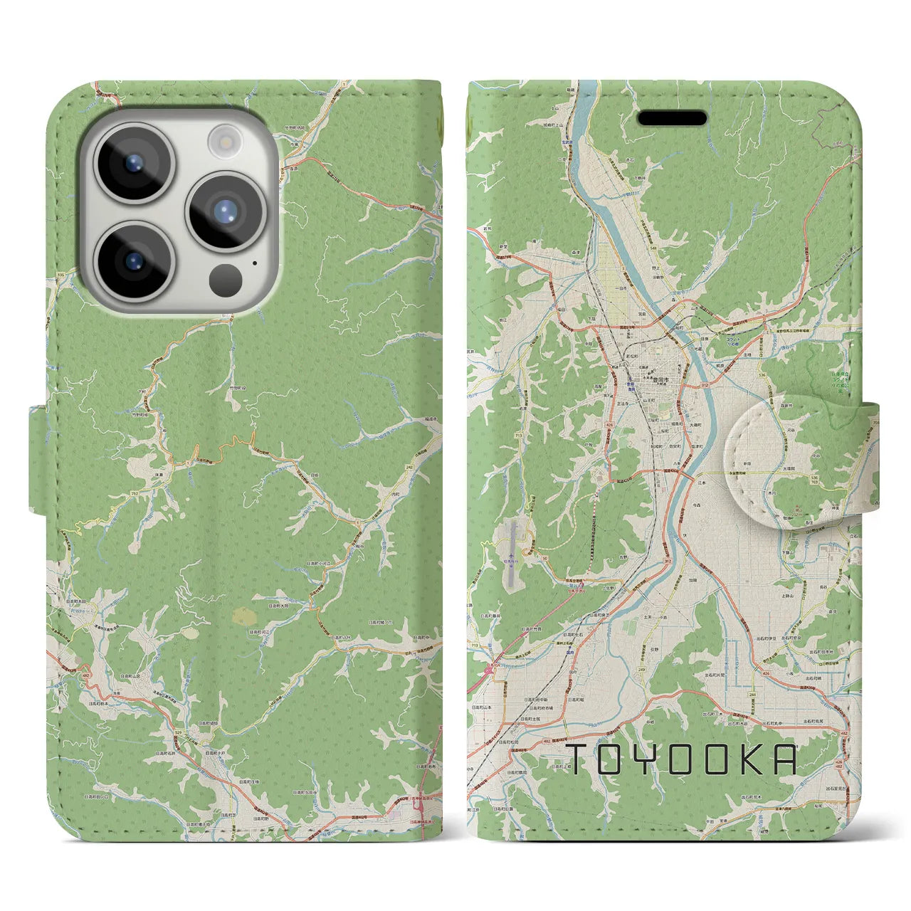 【豊岡(兵庫県)】地図柄iPhoneケース(手帳タイプ)