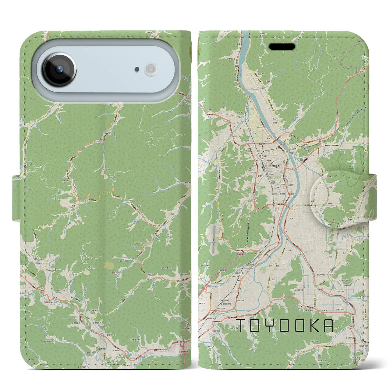 【豊岡(兵庫県)】地図柄iPhoneケース(手帳タイプ)