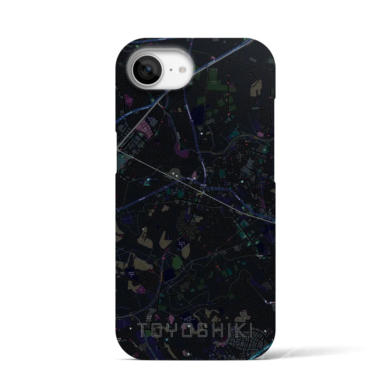 【豊四季(千葉県)】地図柄iPhoneケース(バックカバータイプ)