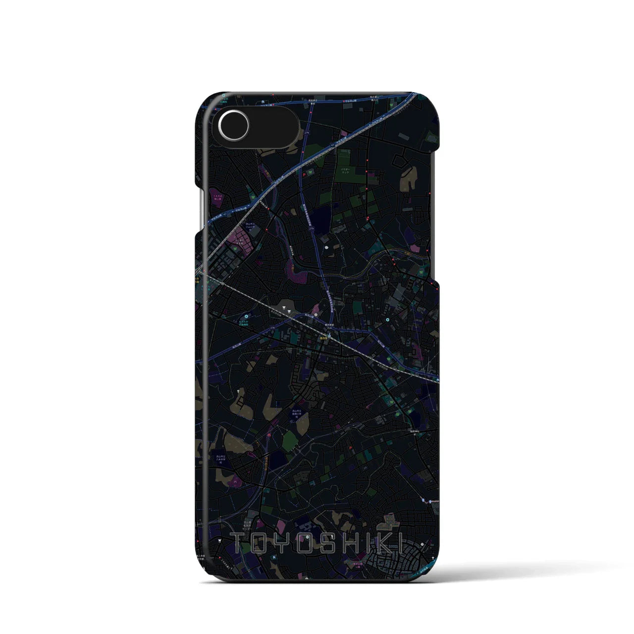 【豊四季(千葉県)】地図柄iPhoneケース(バックカバータイプ)