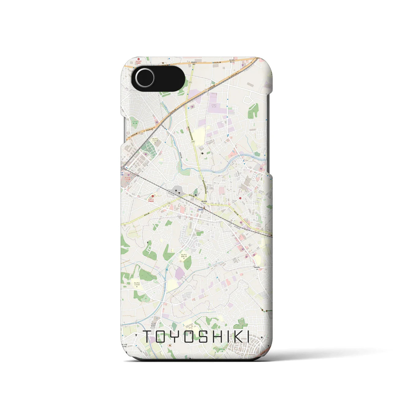 【豊四季(千葉県)】地図柄iPhoneケース(バックカバータイプ)