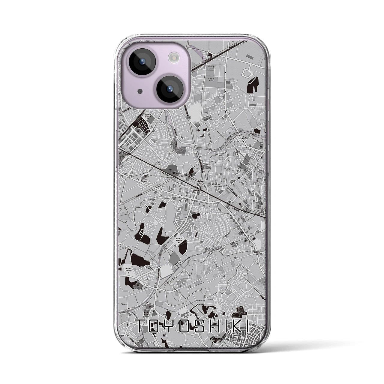 【豊四季(千葉県)】地図柄iPhoneケース(クリアタイプ)