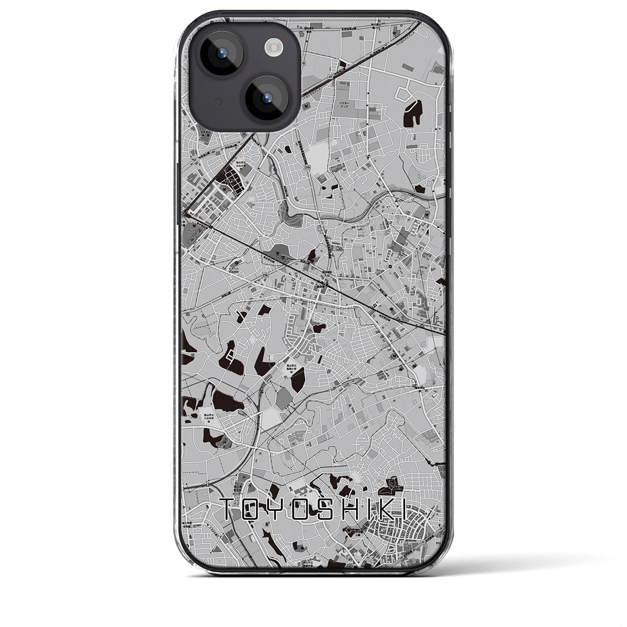 【豊四季(千葉県)】地図柄iPhoneケース(クリアタイプ)